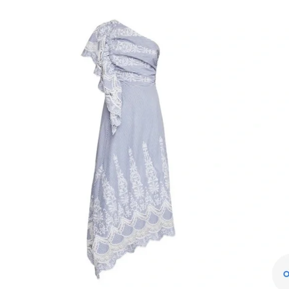 bcbgmaxazria embroidered dress Cassidy Sleeveless Embroidered Lace Yoke Dress